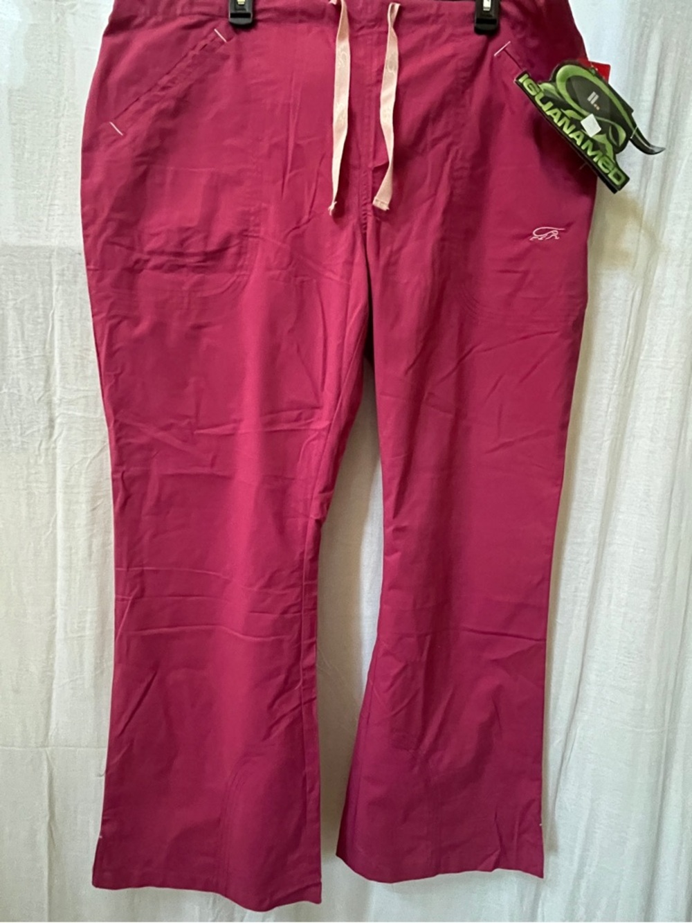 Iguana med dusty pink women’s scrub pants 2XL